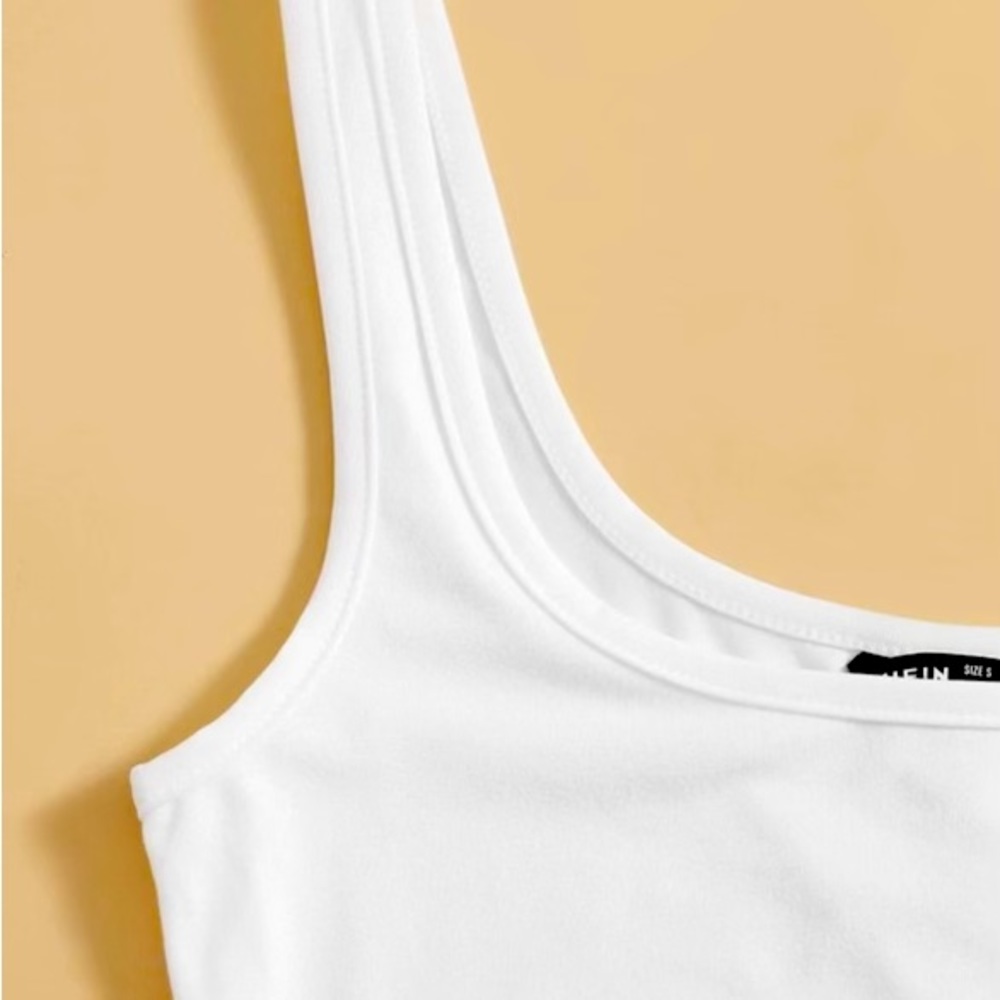 Shein, white cropped tank top
